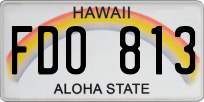 HI license plate FDO813