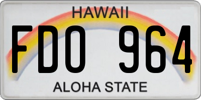 HI license plate FDO964