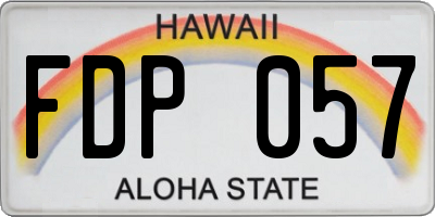 HI license plate FDP057