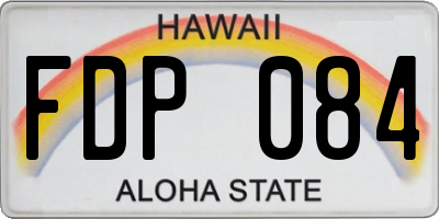 HI license plate FDP084