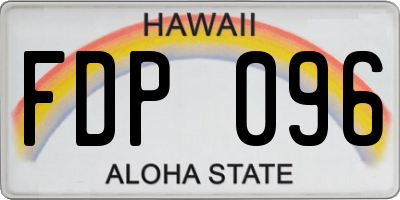 HI license plate FDP096