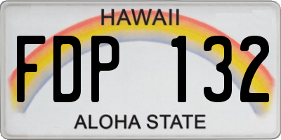HI license plate FDP132