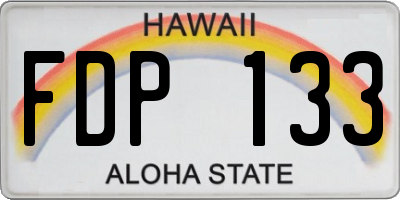 HI license plate FDP133