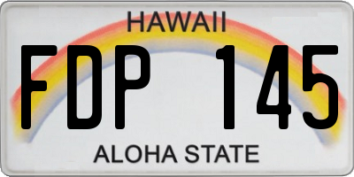 HI license plate FDP145