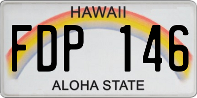 HI license plate FDP146