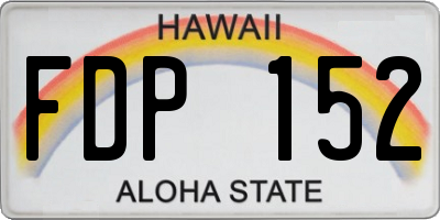 HI license plate FDP152
