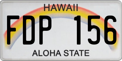 HI license plate FDP156