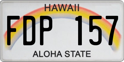 HI license plate FDP157
