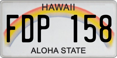 HI license plate FDP158