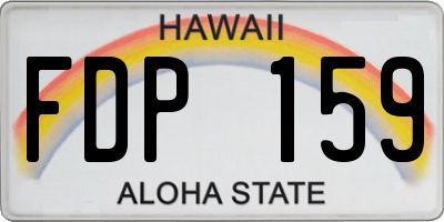 HI license plate FDP159