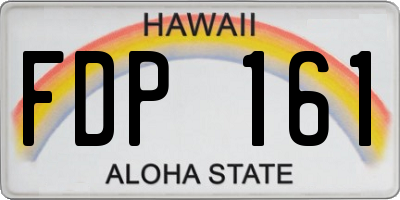 HI license plate FDP161