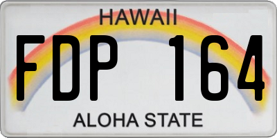 HI license plate FDP164