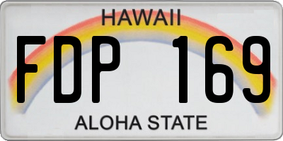 HI license plate FDP169