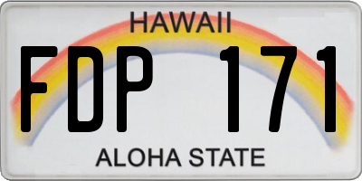 HI license plate FDP171