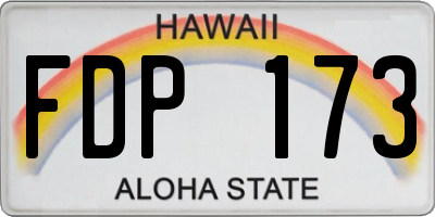 HI license plate FDP173