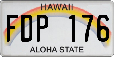 HI license plate FDP176