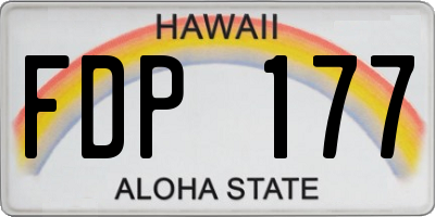 HI license plate FDP177