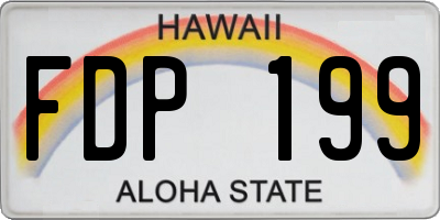 HI license plate FDP199