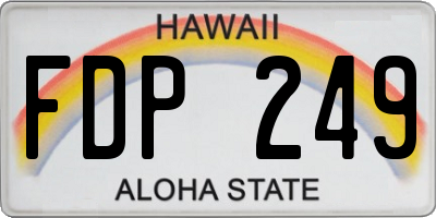 HI license plate FDP249