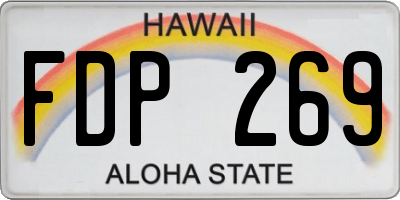 HI license plate FDP269