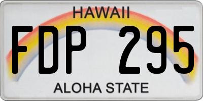 HI license plate FDP295