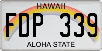 HI license plate FDP339