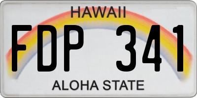 HI license plate FDP341