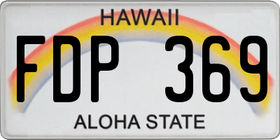 HI license plate FDP369