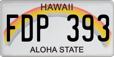 HI license plate FDP393