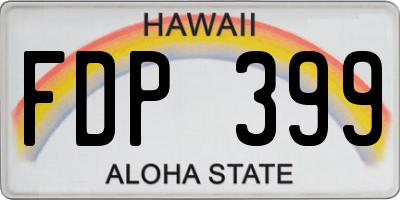 HI license plate FDP399