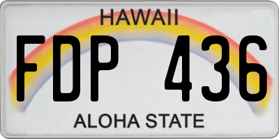 HI license plate FDP436
