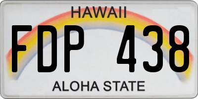 HI license plate FDP438