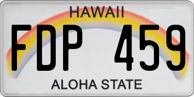 HI license plate FDP459