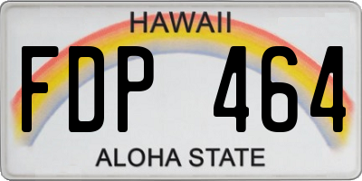HI license plate FDP464