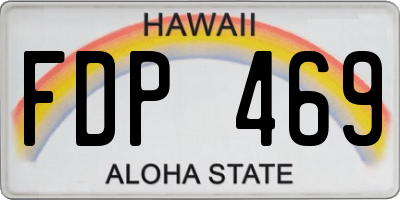 HI license plate FDP469