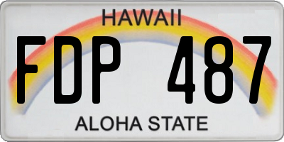 HI license plate FDP487