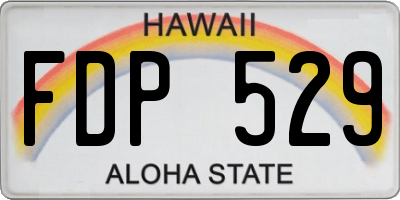 HI license plate FDP529