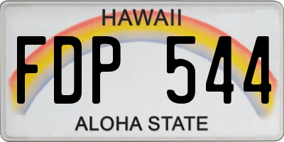 HI license plate FDP544