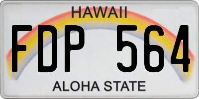 HI license plate FDP564