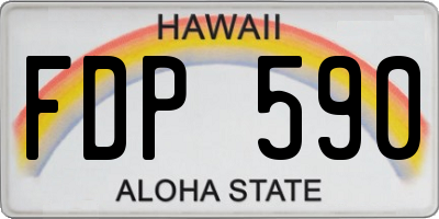 HI license plate FDP590