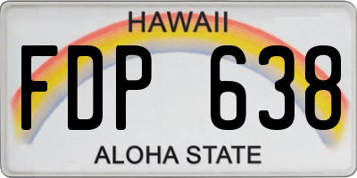 HI license plate FDP638