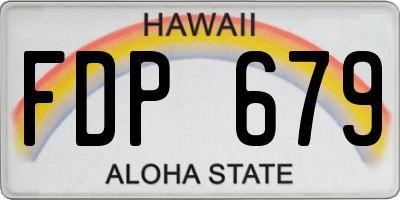 HI license plate FDP679