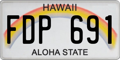 HI license plate FDP691