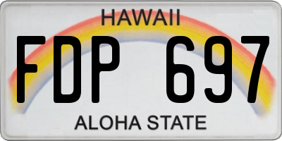 HI license plate FDP697
