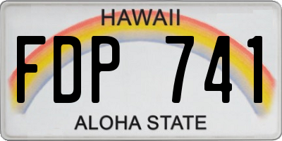 HI license plate FDP741