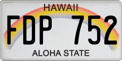 HI license plate FDP752