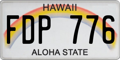 HI license plate FDP776