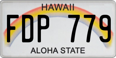 HI license plate FDP779