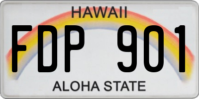 HI license plate FDP901