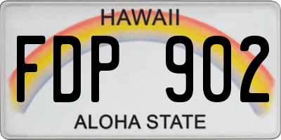 HI license plate FDP902